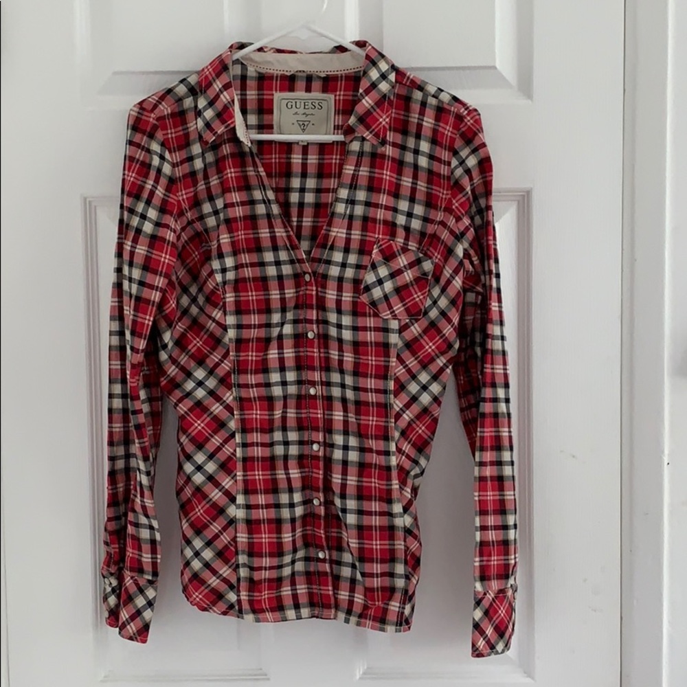 GUESS button up flannel
